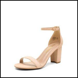 Chunky Heel Sandals Elegant Minimal Chic Summer Wedge Adjustable Buckle